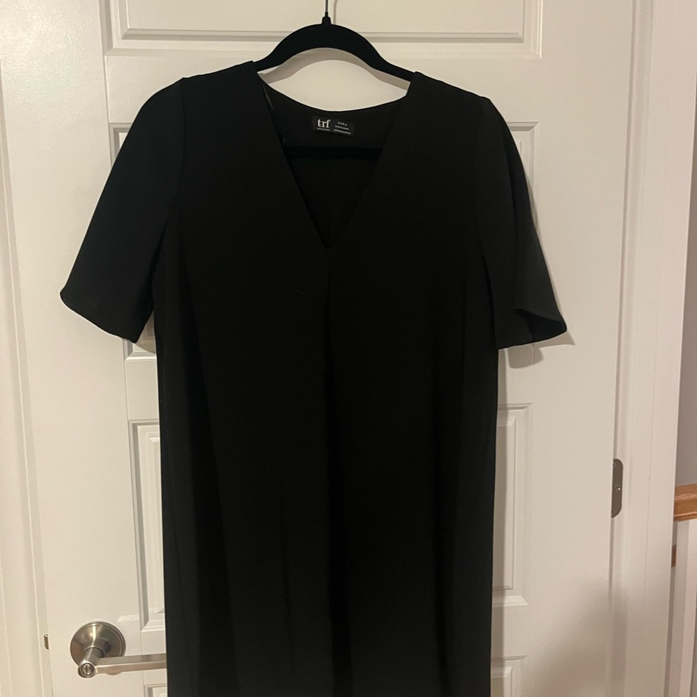 Zara Black Short Sleeve Dress